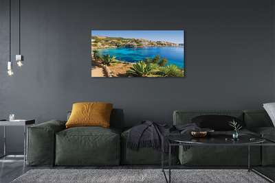 Foto på canvas Spanien kuststad havet