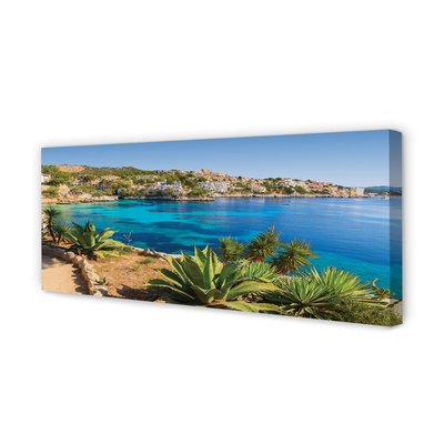 Foto på canvas Spanien kuststad havet