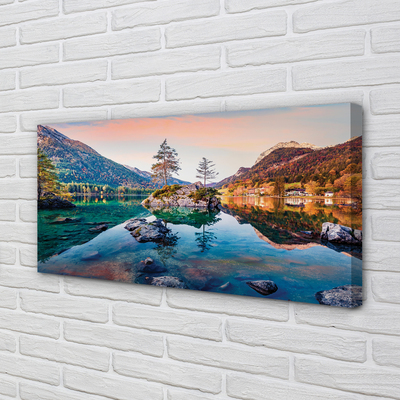 Fototryck canvas Tyskland Berg Alperna höst sjö