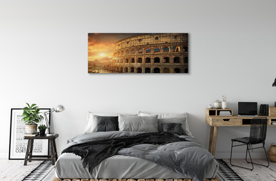 Foto på duk Rom Colosseum solnedgång