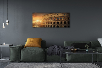 Foto på duk Rom Colosseum solnedgång