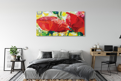 Canvas bild Röda blommor