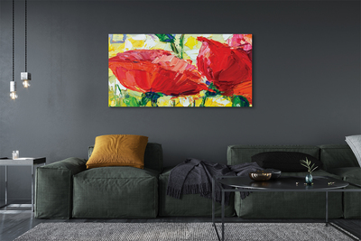 Canvas bild Röda blommor