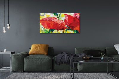 Canvas bild Röda blommor