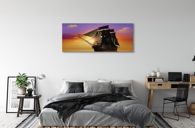 Bild canvas Färgglada himmel fartyg havet