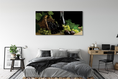Canvas bild Korg med vin druvblad