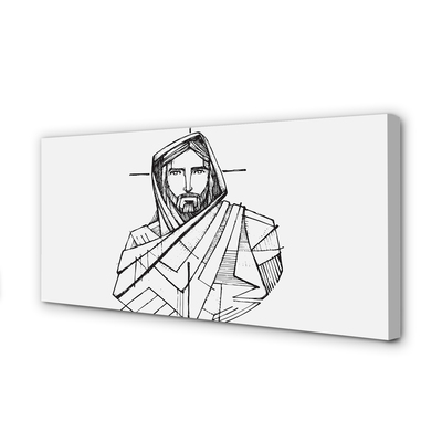 Canvas bild Jesus teckning