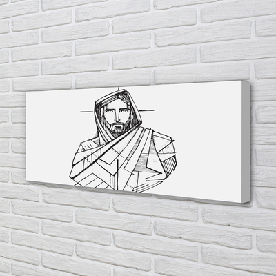 Canvas bild Jesus teckning