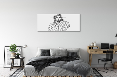 Canvas bild Jesus teckning