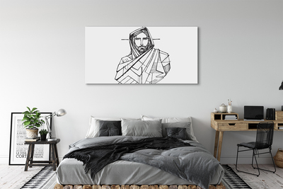 Canvas bild Jesus teckning