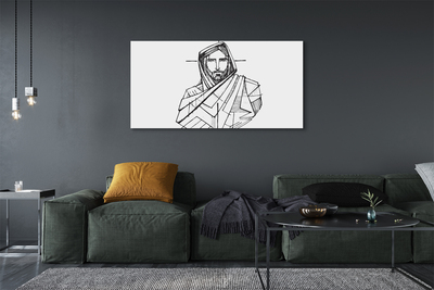 Canvas bild Jesus teckning