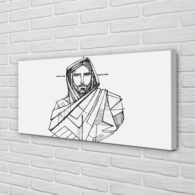 Canvas bild Jesus teckning