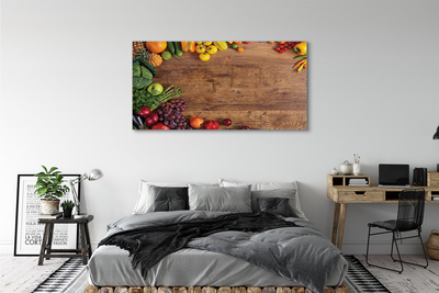 Bild canvas Styrelse av sparris ananas äpple