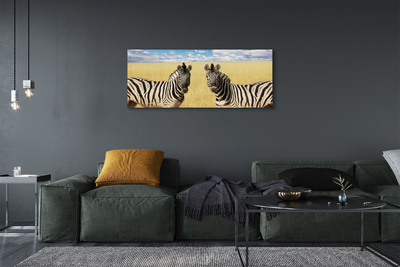 Fototryck canvas Zebrafält