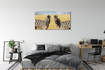 Fototryck canvas Zebrafält