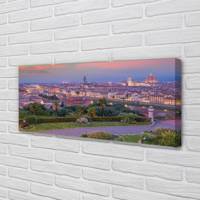 Bild på canvas Italien Panorama över floden