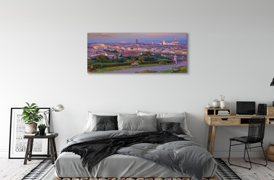 Bild på canvas Italien Panorama över floden