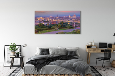 Bild på canvas Italien Panorama över floden