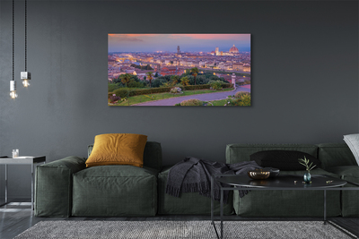 Bild på canvas Italien Panorama över floden