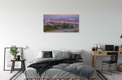 Bild på canvas Italien Panorama över floden