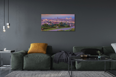 Bild på canvas Italien Panorama över floden