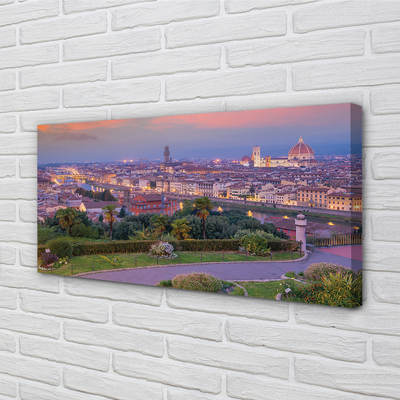 Bild på canvas Italien Panorama över floden