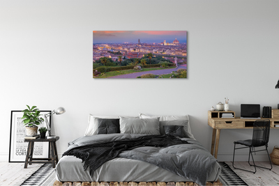 Bild på canvas Italien Panorama över floden