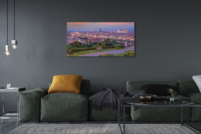 Bild på canvas Italien Panorama över floden