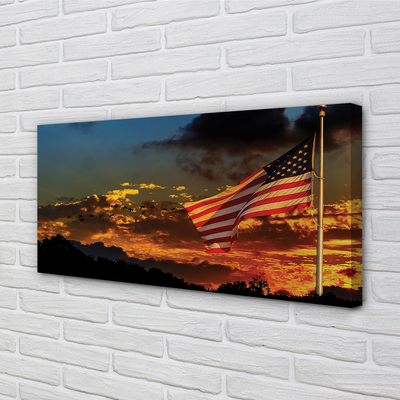 Bild canvas USA:s flagga