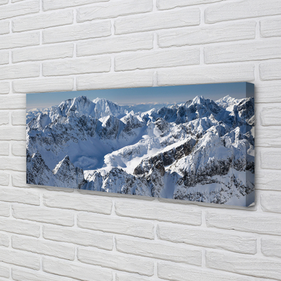 Canvas bild Berg vinter snö