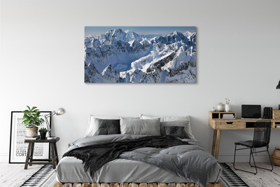 Canvas bild Berg vinter snö