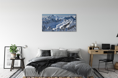 Canvas bild Berg vinter snö