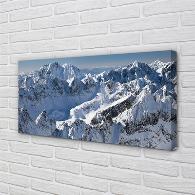 Canvas bild Berg vinter snö