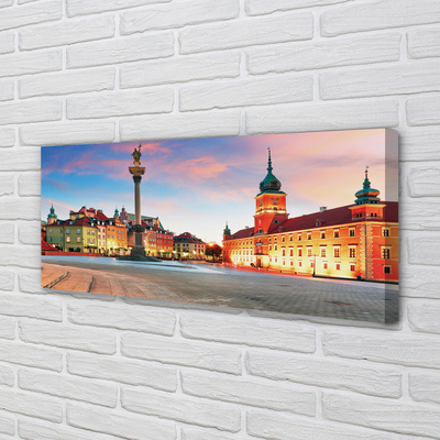 Canvas bild Warszawa Soluppgång gamla stan