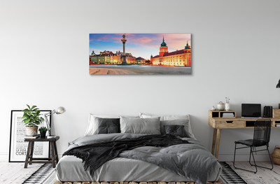 Canvas bild Warszawa Soluppgång gamla stan