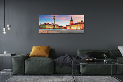 Canvas bild Warszawa Soluppgång gamla stan