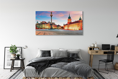 Canvas bild Warszawa Soluppgång gamla stan