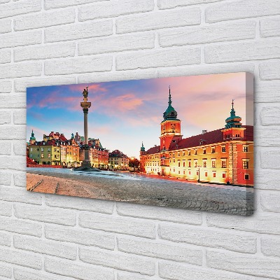 Canvas bild Warszawa Soluppgång gamla stan