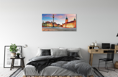 Canvas bild Warszawa Soluppgång gamla stan