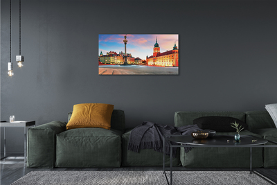 Canvas bild Warszawa Soluppgång gamla stan