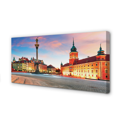 Canvas bild Warszawa Soluppgång gamla stan