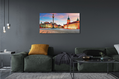 Canvas bild Warszawa Soluppgång gamla stan