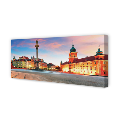 Canvas bild Warszawa Soluppgång gamla stan