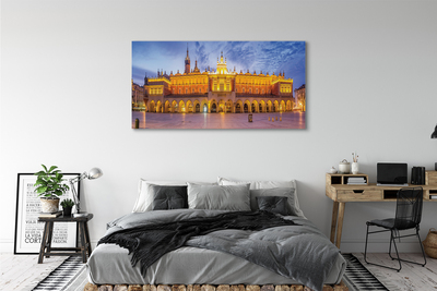 Canvas bild Krakow Sukiennice solnedgång