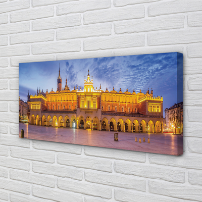 Canvas bild Krakow Sukiennice solnedgång