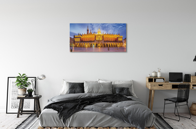 Canvas bild Krakow Sukiennice solnedgång