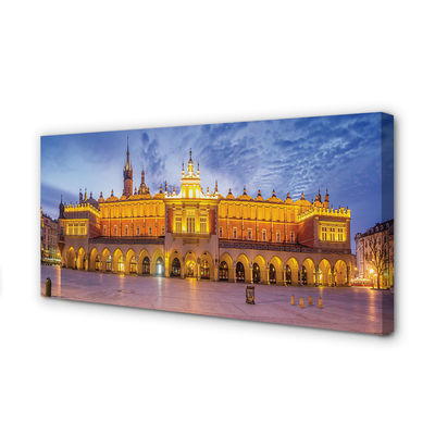 Canvas bild Krakow Sukiennice solnedgång