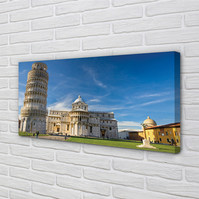 Fototryck canvas Italien Lutande torn katedral