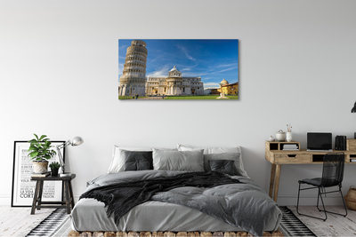 Fototryck canvas Italien Lutande torn katedral