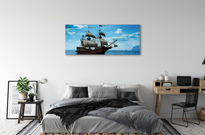 Fototryck canvas Fartyg himmel moln havet